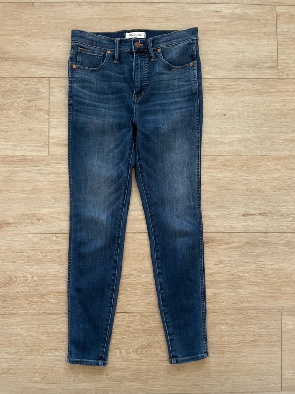 Madewell 10" High Rise Skinny Jeans Danny Wash TENCEL Size 28